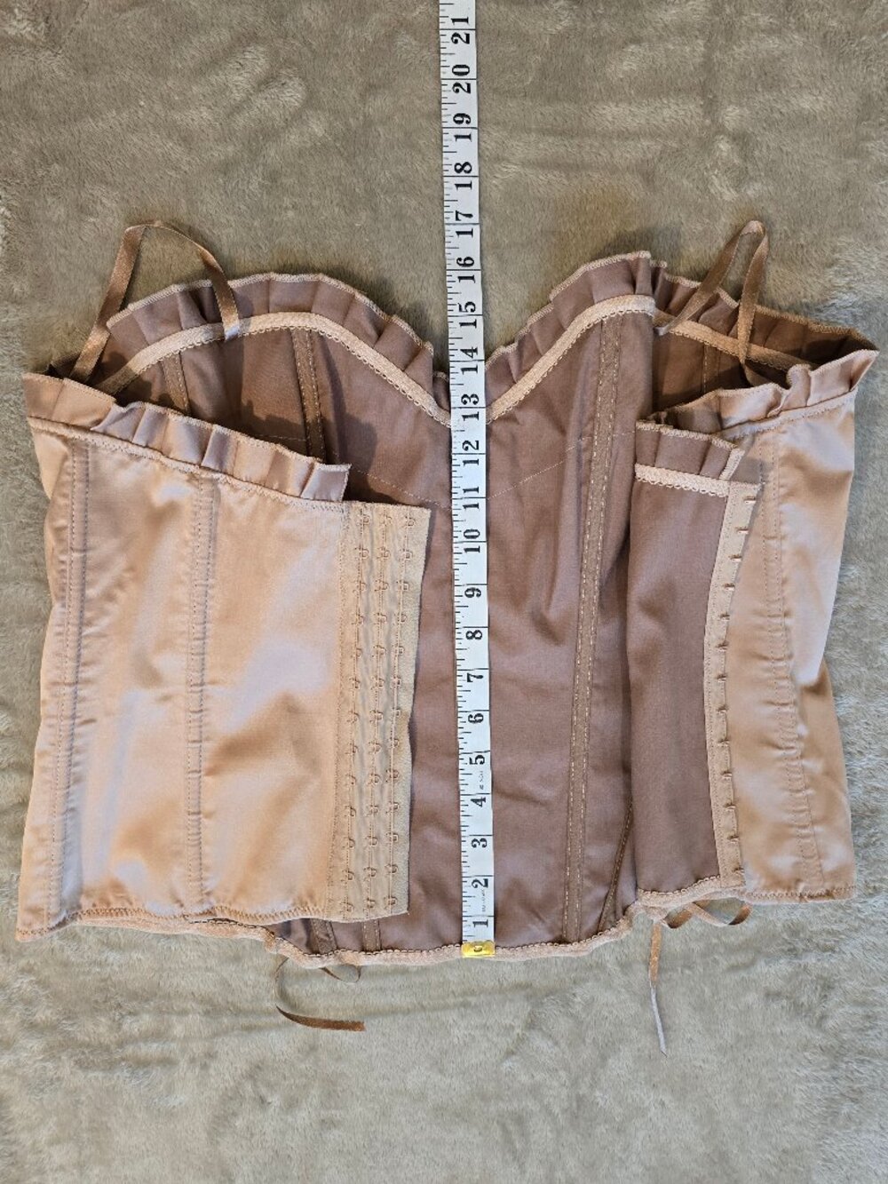 SPENCER beige shapeware corset with lace accents XL - Picture 7 of 7